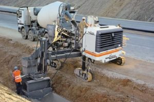 Wirtgen Slipform Paver – Offset application