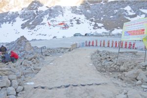 Reconstruction of destroyed roads at Kedarnath Temple