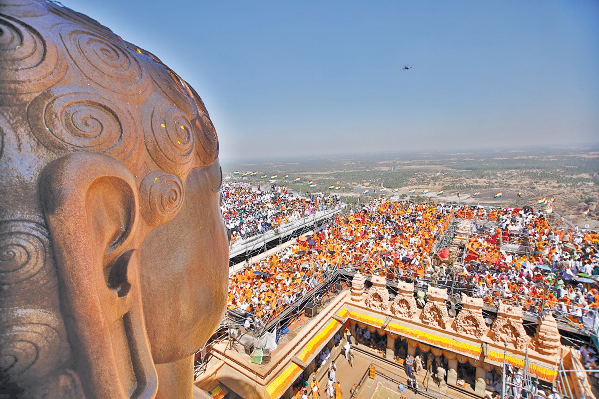 Art of scaffolding structure for Bahubali Mahamastakabhisheka Mahotsav-2018