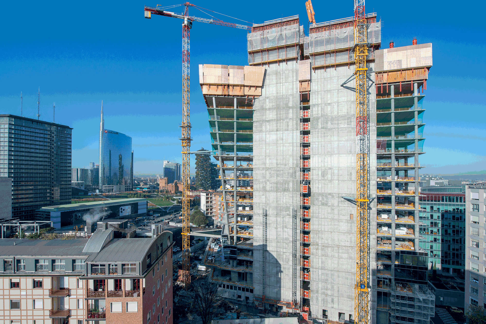 PERI plays a key role in the construction of GIOIA 22, a 120m tower in Milan