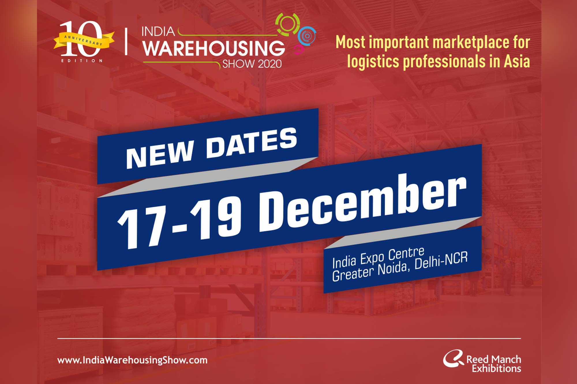 India Warehousing Show postponed to 17-19 December 2020