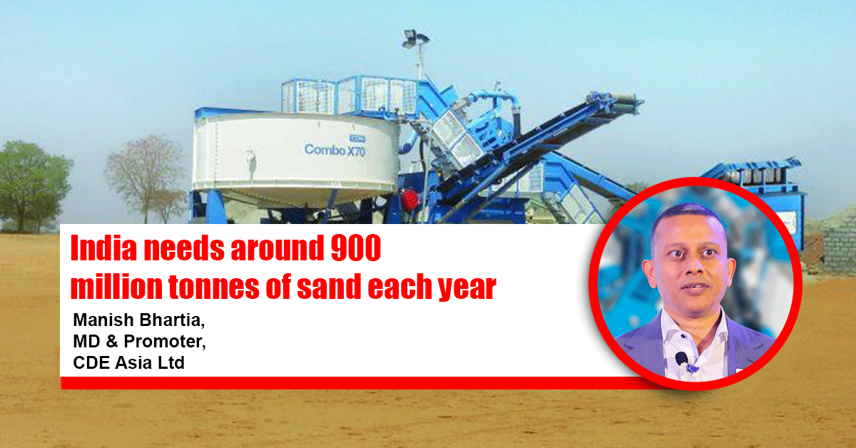 India needs around 900 million tonnes of sand each year