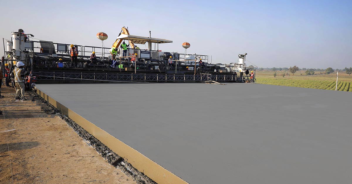 World record in concrete paving