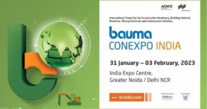 bauma CONEXPO India, construction industry trade fair scheduled in 2023