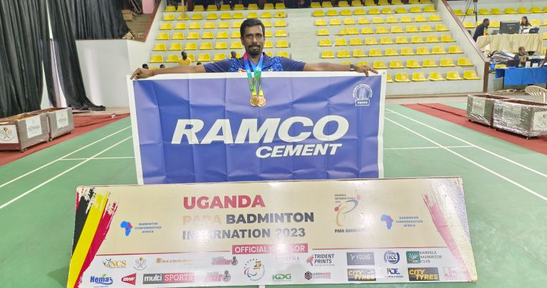 Ramco Cements Employee bags Two Bronze Medals at the Uganda Para-Badminton International 2023