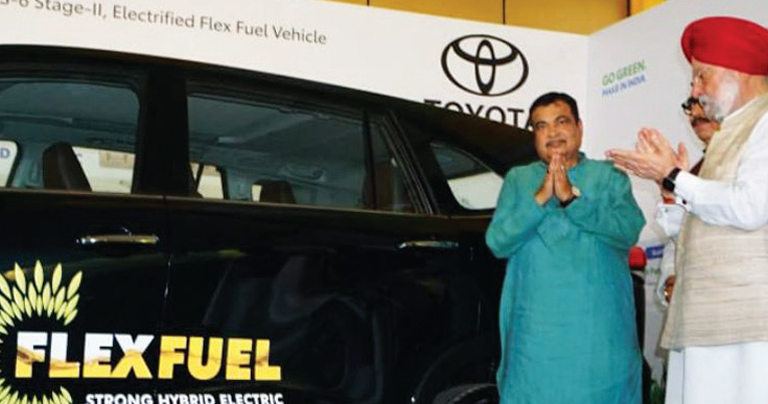 India unveils world’s first BS-6 electrified flex fuel vehicle prototype