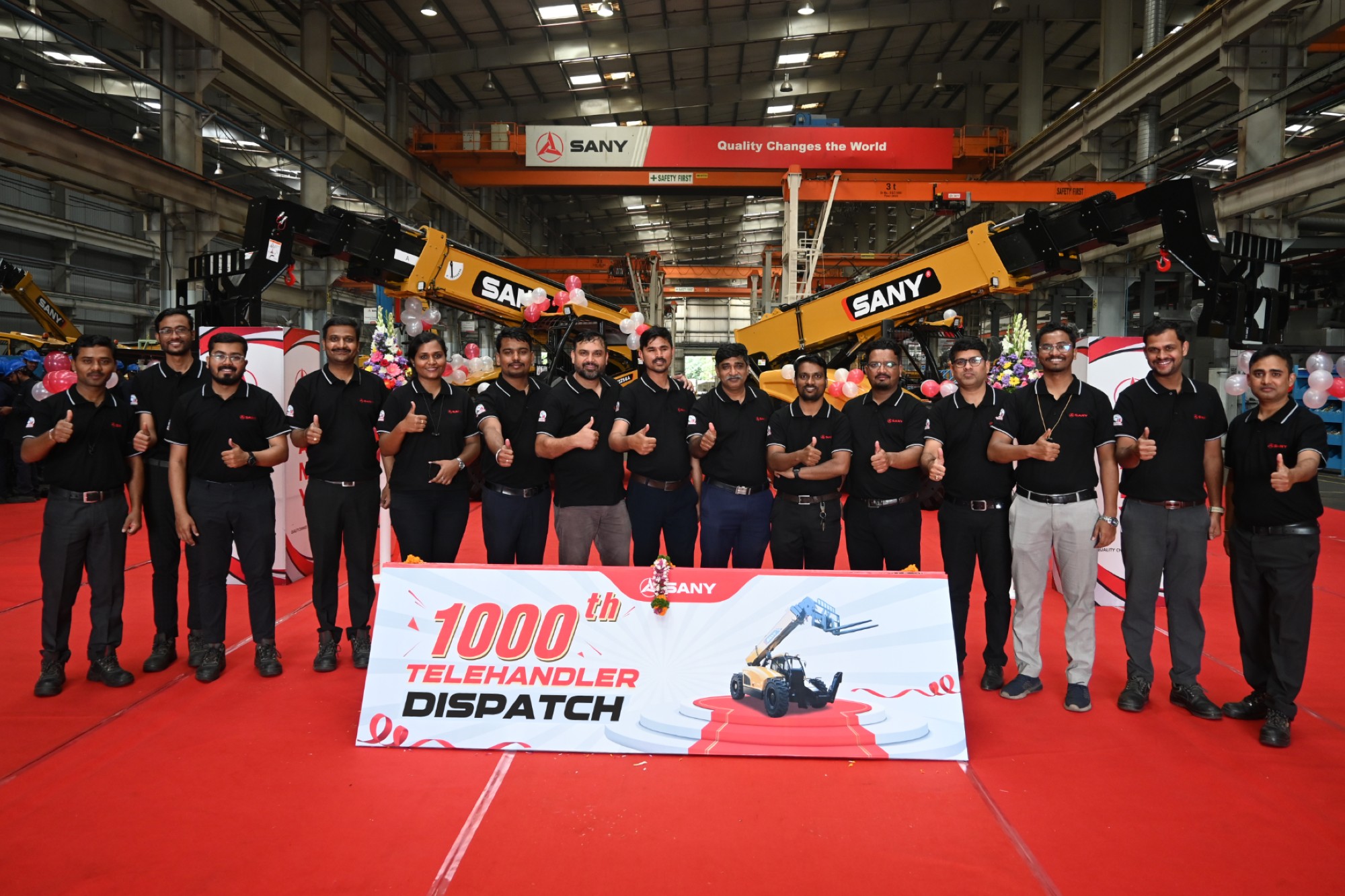 SANY India, a leading construction equipment manufacturer, is celebrating a significant milestone in its international expansion by successfully delivering over 1,000 Telehandlers to the United States.