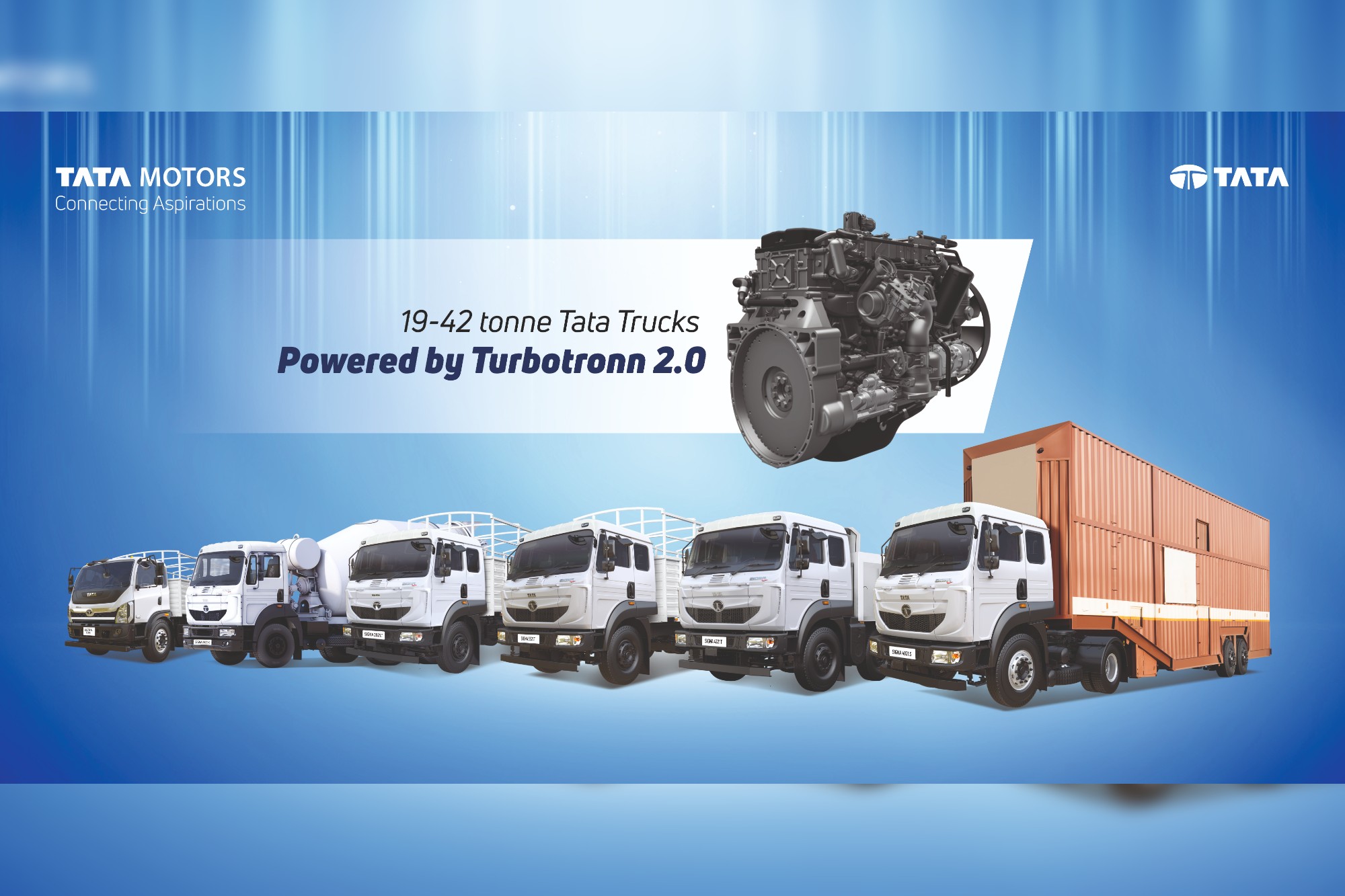 Tata Motors launches Turbotronn 2.0 for enhanced trucking efficiency Tata Motors, India's foremost commercial vehicle manufacturer, has unveiled its cutting-edge Turbotronn 2.0 engine, setting a new standard of excellence in the trucking industry. This technologically advanced engine, developed in-house, is highly fuel-efficient and reliable, catering to Tata trucks in the 19-42 tonne range across various applications. Tailored to meet the specific needs of rapidly growing sectors such as e-commerce, logistics, parcel, and courier services, the Turbotronn 2.0 engine not only enhances the driving experience but is also engineered to deliver robust performance while significantly lowering the Total Cost of Ownership (TCO). Rigorous testing, covering over 30 lakh km and 70,000 cumulative hours across diverse duty cycles and challenging terrains, ensures its reliability. The Turbotronn 2.0 engine is a 5-liter turbocharged diesel engine, offering multiple states of tune ranging from 180-204 PS. Its design ensures a flatter torque curve in the 700-850 Nm range, contributing to improved drivability. With longer oil drain and service intervals of 1 lakh km, this engine provides distinct advantages, including more vehicle uptime that translates to higher revenues for users. Compliant with the BS6 Phase 2 emission norms, the Turbotronn 2.0 is platform-agnostic, seamlessly integrated with the Signa, Ultra, LPT, and cowl platforms. Tata Motors stands behind the performance of this engine, offering a warranty of 6 years/6 lakh km, instilling confidence in customers. Introducing the Turbotronn 2.0, Rajendra Petkar, President and Chief Technology Officer, Tata Motors, says "The Turbotronn 2.0 is one of our most advanced internal combustion engines. Engineered with latest technologies, it enables trucks to cover longer distances in shorter time. Its robust performance and high fuel efficiency has set new industry benchmarks for trucking in India.” Sharing his thoughts, Rajesh Kaul, Vice President & Business Head – Trucks, Tata Motors, says, “At Tata Motors, we closely partner with customers to make their businesses prosper. The Turbotronn 2.0 has been developed with extensive inputs from transporters and provides them with an edge in the highly competitive industry. Its superior value proposition, makes trucking more seamless, efficient and reliable resulting in higher revenues and lower costs.” As a comprehensive mobility solutions provider, Tata Motors commercial vehicles offer advanced features, efficient powertrains, and value-added services. Fleet owners benefit from improved fuel efficiency, reduced operating costs, high vehicle uptime, and real-time tracking and analytics through Tata Motors Fleet Edge. The Sampoorna Seva 2.0 initiative further provides unparalleled vehicle lifecycle management services, including fleet management solutions, annual maintenance contracts, and roadside assistance, among others. With a vast service network of 2500+ touchpoints staffed by trained specialists and backed by Tata Genuine Parts, Tata Motors ensures unmatched quality and service commitment. To validate the reliability of the Turbotronn 2.0 engine, Tata Motors initiated a 30-day endurance run with the Tata Ultra T.19, powered by this advanced engine. The goal was to complete a non-stop run on the Golden Quadrilateral, a crucial national highway network connecting India's major metros, establishing the highest standards of durability and efficiency. Remarkably, the Tata Ultra T.19 not only successfully completed nine rounds of the Golden Quadrilateral but also secured nine records in both the India Book of Records and the Asia Book of Records. These exceptional achievements underscore the efficiency and reliability of the Turbotronn 2.0 engine, marking a significant milestone in the realm of commercial vehicles.