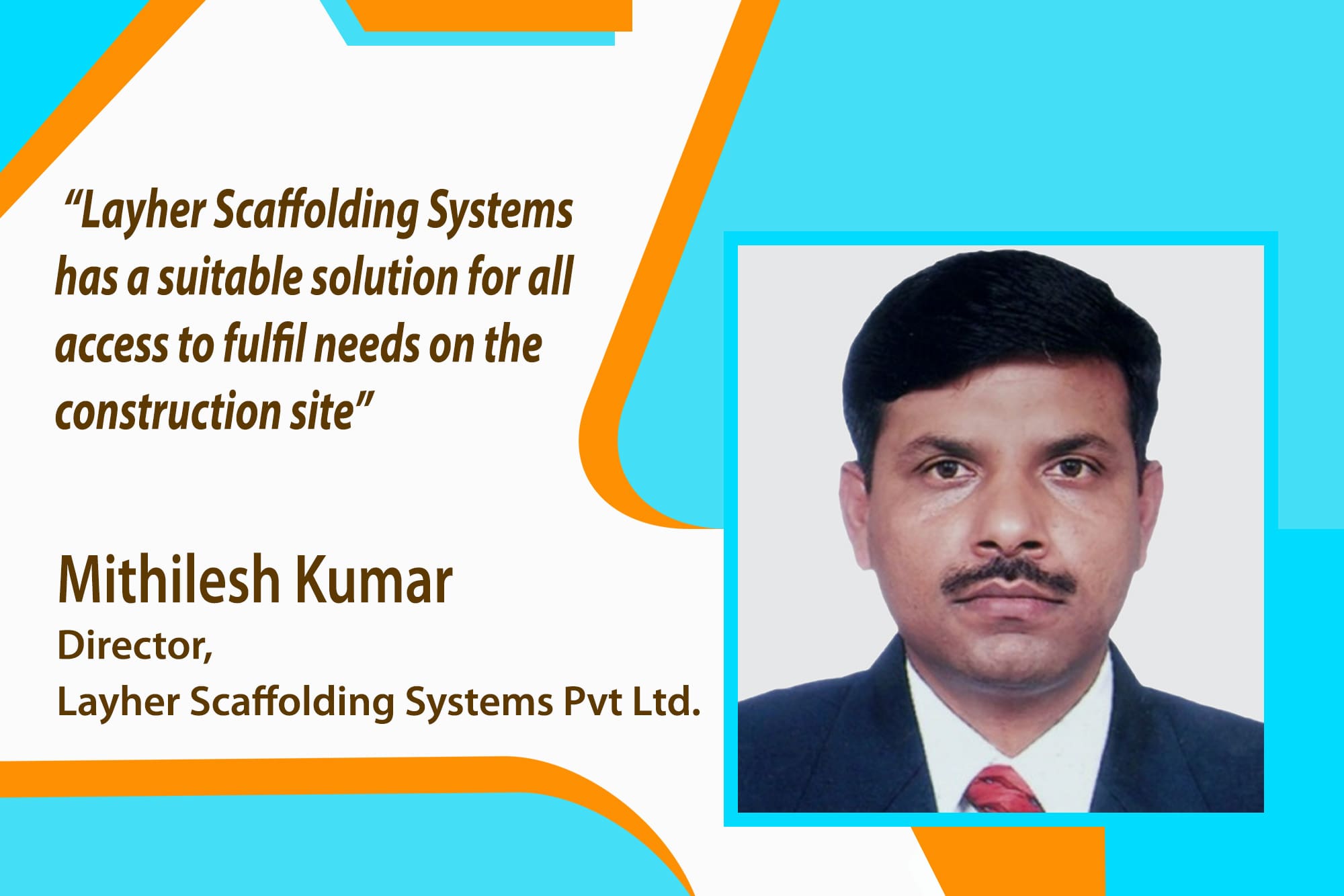 The ideal scaffolding system for the construction of high-rise building Layher has been a stalwart in the scaffolding industry for over seven decades, delivering top-notch systems globally. With a presence in more than 45 countries, Layher's commitment to innovation, technical prowess, and customer-centric services has elevated it to scaffolding excellence. Mithilesh Kumar, Director, Layher Scaffolding Systems Pvt Ltd Quote : Layher Scaffolding Systems has a suitable solution for all access to fulfil needs on the construction site For more than 75 years, Layher has produced high-quality scaffolding systems. Layher has a worldwide presence with more than 45 sales subsidiaries. Industries like construction, chemical plants, power plants, shipyards, refineries, and offshore are using the products. Due to innovative products, superior technical solutions, and Layher’s absolute customer-orientated service package, Layher has become the standard in scaffolding systems worldwide. More possibilities - Layher products and services Layher's present product characteristics and services help customers achieve long-term success and increase the profitability of their companies. Layher Scaffolding has been established as a synonym for modular scaffolds on the market. The Allround and SpeedyScaf Scaffolding offers unsurpassed versatility for construction sites, the chemical industry, power plants, aircraft, shipyards, the event sector, theatres and arenas. Layher scaffolding uses a simple, unique and bolt-free connection technology. Sliding the wedge head over the rosette and inserting the wedge into the opening immediately secures the component. There is still sufficient play to secure the other end of the ledger. A hammer blow to the wedge transforms the loose connection into a strong, structurally rigid one. The face of the wedge head is now precisely positioned against the standard. To transfer pulling force, every frame is secured by locking pins or bolts to each other. This way, the tower can be assembled on the ground and placed by crane. The scaffolding around the new office/business/apartment complex using SpeedyScaf equipment from Layher was “roundly” praised. Application of Layher Scaffold for high-rise building The Construction of a Façade Scaffold about 90 metres high is the big challenge of this project (Construction of Residential Building) into the sky. The skyscraper also lives up to its name. The corner and projected balcony of the building is the challenge of this project. During the construction, the biggest challenge was posed by the recessed balconies on every second side of the building. Providing scaffolding around these drew on all the scaffolding erectors' experience and the Systems' flexibility. But this problem, too, was quickly overcome with special structures. Attach the necessary anchoring continually as the scaffolding assembly progresses. Before starting the Construction of Scaffolding, we need to confirm the surface load-bearing capacity and lay a suitable load-distributing base. These bases must extend over both uprights. When positioning, stay within the maximum clearance from the wall; otherwise, there is the risk of falling. Following the design is sometimes difficult due to site conditions; stiffen the scaffolding with a vertical, diagonal brace. By bracing the work scaffolding vertically with SpeedyScaf lattice beams, even the increased wind loads could be transferred without putting unnecessary strain on the structure. With Layher SpeedyScaf Systems, the scaffolder had the ideal equipment for the economical provision of scaffolding around the façade of 90 metres. Easy assembly and using a hoist meant that the assembly time was just five weeks. Thanks to the outstanding quality of Layher's products, the lower assembly frames and the spindles can withstand enormous loads. The bearing capacity of individual spindles (baseplate) is subjected to a weight of up to 5 tons. Especially on irregular designs due to different corner sizes, the Allround/Speedyscaf Scaffolding impresses with its flexibility and safe and easy handling. With its advantages like screw-less quick and self-explanatory assembly, form-fitting and solid connection, dimensional stability and rigidity, scaffolders quickly create safe workspaces for the following assembly sections, even in the highest altitudes – and under high loads. After all, heavy stones have to be stored temporarily on the scaffold during the Construction/renovation. Layher is the leading scaffolding company on the market right up to today, its extensive range of parts makes even round scaffolding quick to build. To do so, the scaffolding experts chose short bay lengths to comply with the permitted wall clearances, individually positioning every bay at the appropriate angle – connected to a coupler on the inner standard. This allowed even structures with widely varying radii to be enclosed with scaffolding. Layher Scaffolding Systems has a suitable solution for all access to fulfil needs on the construction site. Access Landing type stairway towers (External Access/Robust Access deck with ladder (internal access) for a broad spectrum of applications and requirements are created at the site for the hoisting of concrete buckets and passenger hoist and to accommodate and safe Modular Stairway/Access modular, accesses that always fit and that match the system can be constructed [(replacement traditional scaffolding) huge quantities of scaffolding pipes and clamps) are possible by using Allround Scaffold Systems. The load classes regulate the live load and dead load (theoretical load) on scaffolding, which must match the type of work to be performed. All live load effects must be considered separately, and effects must be superimposed. The system-based advantages of Layher Scaffolding have proven it to be the more economical solution in all fields of scaffolding use (industrial construction, power station, shipbuilding, facade work, construction sites, stair towers, suspended scaffolding structures, aircraft maintenance, sub-structure for podiums and stands, theatre scenery and trade fare construction as well as for strong shoring and support structure)