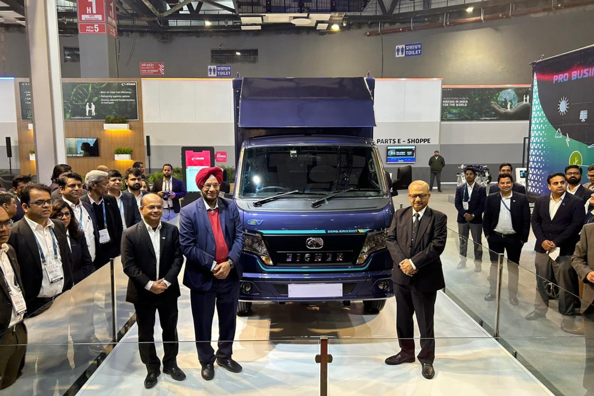Eicher Trucks and Buses, a division of VE Commercial Vehicles, has made a significant foray into the Small Commercial Vehicle (SCV) segment by unveiling its EV-First Eicher Truck at the Bharat Mobility Global Expo 2024.