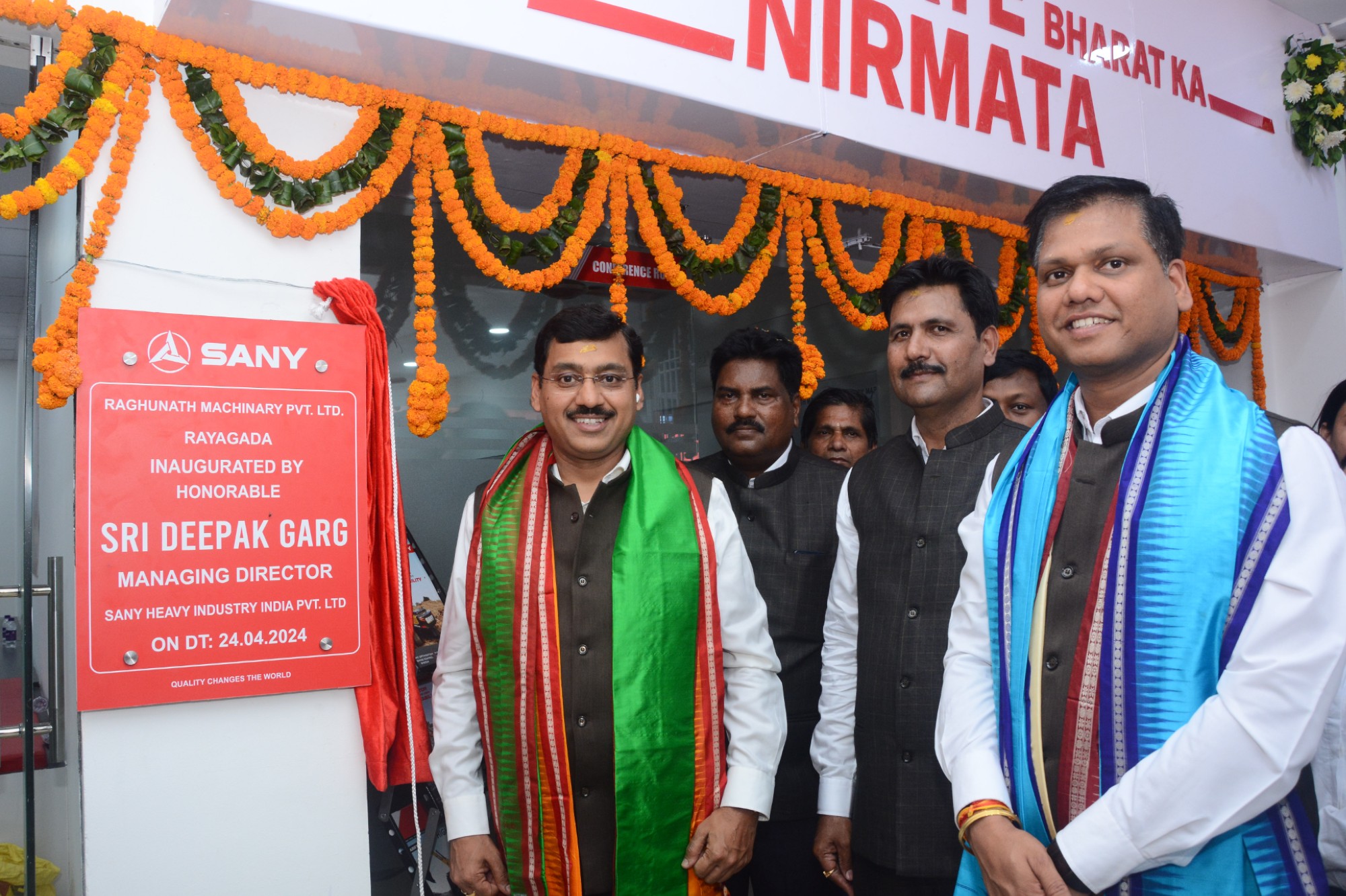 SANY Heavy Industry India Pvt Ltd Expands Presence with Grand Opening of Raghunath Machinery HO in Rayagada, Odisha.