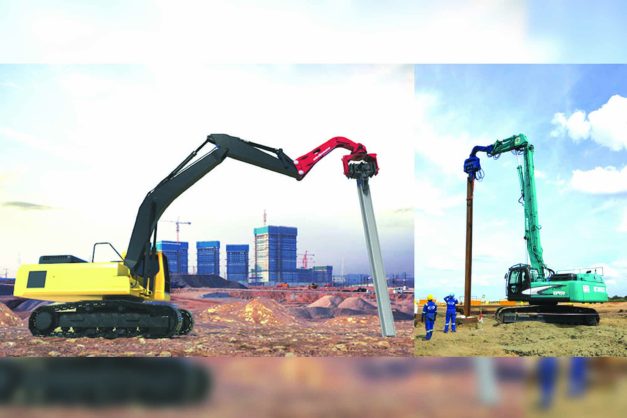 Effectiveness of excavator-mounted Vibros for sheet piling