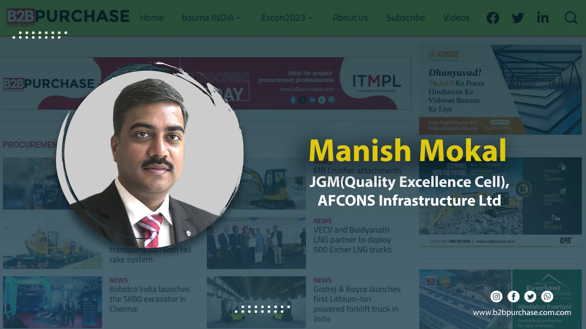 Importance of aggregate quality in HPC | Mr. Manish Mokal | B2B Purchase Magazine